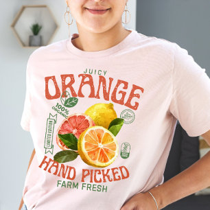 Vintage-Fruchtetikett Orange T-Shirt