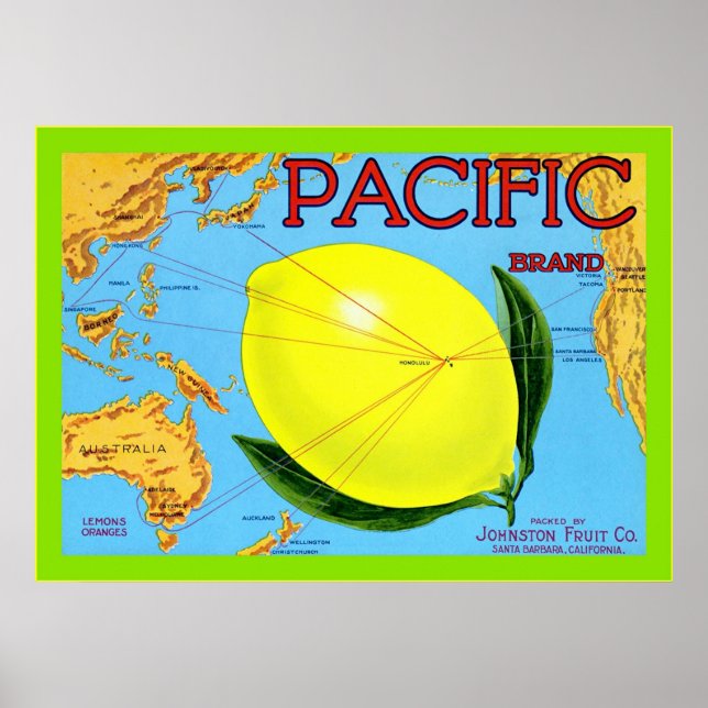 Vintage Fruchtkiste Poster (Vorne)