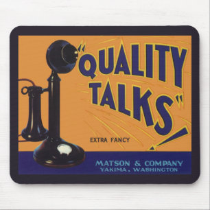 Vintage-Fruchtkisten-Etiketten-Kunst, altmodisches Mousepad