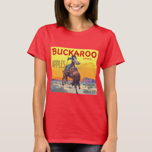 Vintage-Fruchtkisten-Etiketten-Kunst, Buckaroo-Äpf T-Shirt