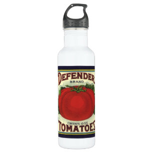 Vintage-Fruchtkisten-Etiketten-Kunst, Defender-Tom Trinkflasche