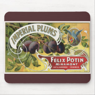 Vintage-Fruchtkisten-Etiketten-Kunst, Imperial-Pfl Mousepad