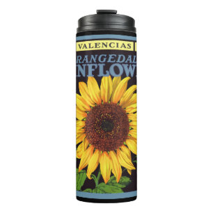 Vintage Fruchtkisten-Etiketten-Kunst Orangedale So Thermosbecher