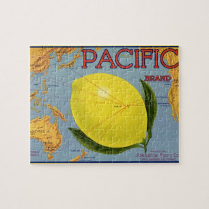 Vintage-Fruchtkisten-Etiketten-Kunst Pacific Lemon Puzzle
