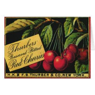 Vintage-Fruchtkisten-Etiketten-Kunst, Thurber-Kirs
