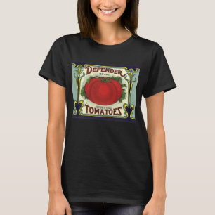 Vintage-Fruchtkisten-Etikettenkunst, Defender Toma T-Shirt