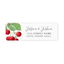 Vintage Fruchtkrebse Rücksendeadressen-Aufkleber