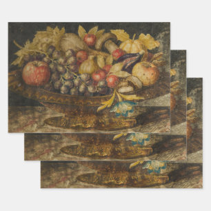 Vintage Fruchtkunst Stillleben Enttäuschung Geschenkpapier Set