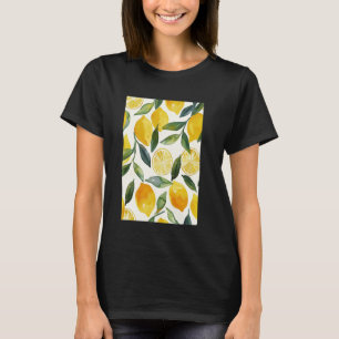 Vintage-Fruchtmuster-Kunst Zitrone 1 T-Shirt