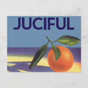 Vintage-Fruchtschachtel-Etikettenkunst, Juciful Or Postkarte