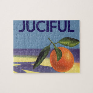 Vintage-Fruchtschachtel-Etikettenkunst, Juciful Or Puzzle