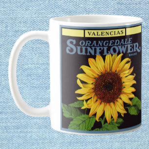 Vintage-Fruchtschachtel-Etikettenkunst Orangedale Kaffeetasse