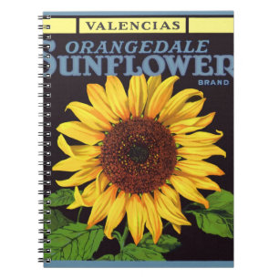 Vintage-Fruchtschachtel-Label-Kunst Orangedale Son Notizblock