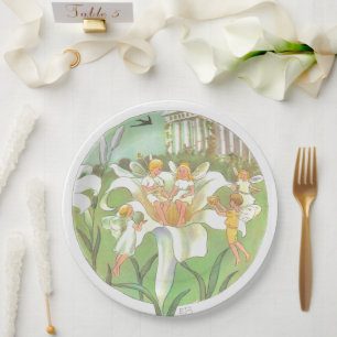 Vintage Frühjahr-Blume-Party-Platte Pappteller