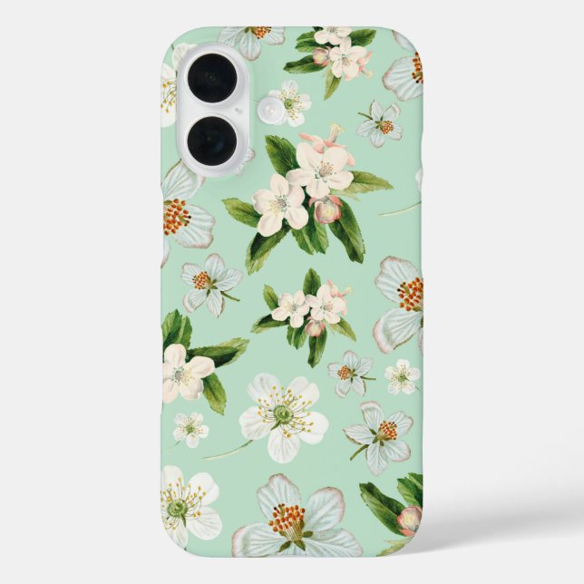 Vintage Frühjahrsblüte-Blume Muster Case-Mate iPhone Hülle (Rückseite)