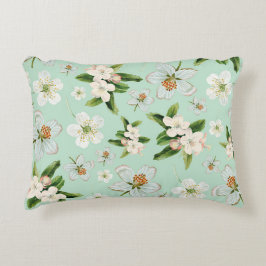 Vintage Frühjahrsblüte-Blume Muster Dekokissen