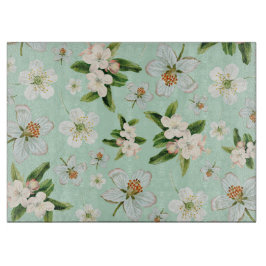 Vintage Frühjahrsblüte-Blume Muster Schneidebrett