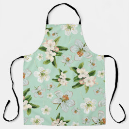 Vintage Frühjahrsblüte-Blume Muster Schürze