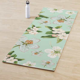 Vintage Frühjahrsblüte-Blume Muster Yogamatte