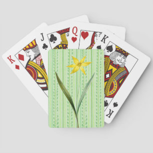 Vintage Frühjahrskarte Daffodische Blume Kartenspi Spielkarten
