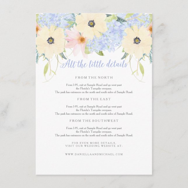 Vintage Frühjahrskarte Hochzeitskarte Begleitkarte (Vorderseite)