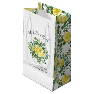 Vintage Frühjahrssonne mit hellgelbem Rosen Kleine Geschenktüte