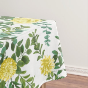 Vintage Frühjahrssonne mit hellgelbem Rosen Tischdecke