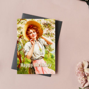 Vintage Frühlings- Emile Vernon Floral Geburtstag Karte