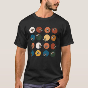 Vintage Frühlings-Hummel 70er Ästhetik Punkte T-Shirt