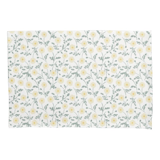 Vintage-Frühlings-Moderne-Farmhouse-Gänseblümchen- Kissenbezug (Vorderseite)