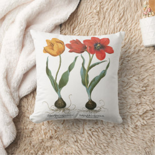 Vintage Frühlings-Tulpen von Basilius Besler Kissen