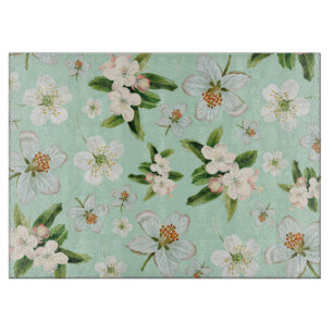 Vintage Frühlingsblüten Muster Schneidebrett