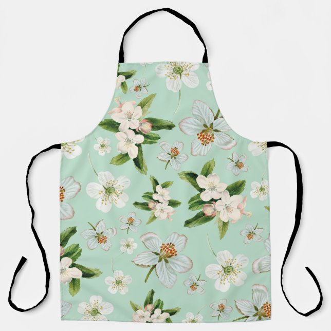 Vintage Frühlingsblüten Muster Schürze (Vorderseite)