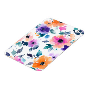 Vintage Frühlingsgarten Aquarell Blumen Magnet