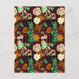 Vintage Frühlingshöfe Blume Postkarte