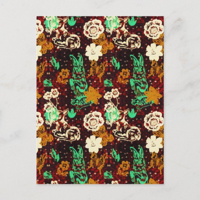 Vintage Frühlingshöfe Blume Postkarte (Vorderseite)