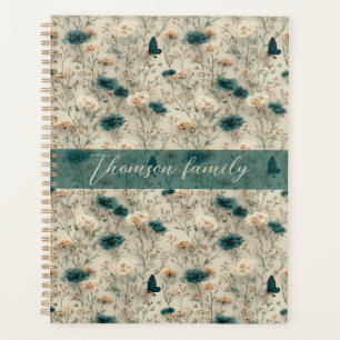 Vintage Frühlingswildblumen & Schmetterling für di Planer