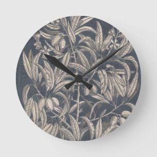 Vintage Fruit & Floral I Runde Wanduhr