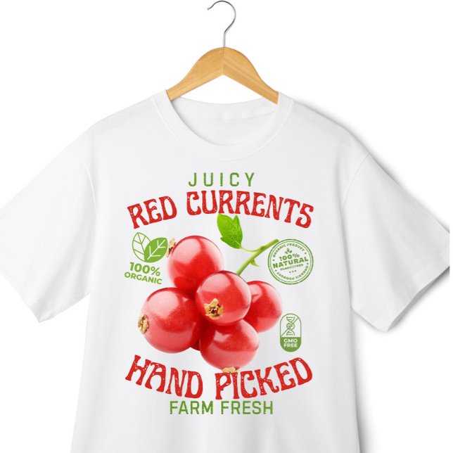 Vintage Fruit Label Red Currents  T-Shirt (Von Creator hochgeladen)