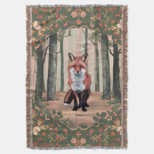Vintage Fuchs im Wald Naturinspirierte Kunst Decke