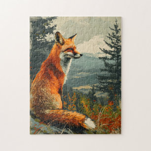 Vintage Fuchs: Zeitloser Charme der Wildnis Puzzle