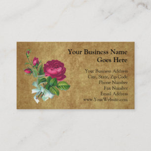 Vintage Fuchsia-Rose Visitenkarte