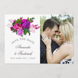 Vintage Fuchsien und Lila Shabby Save the Date