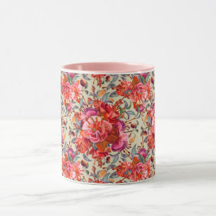 Vintage Fuchsienblüten Tasse