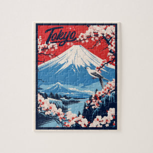 Vintage Fuji, Japan Reise Puzzle