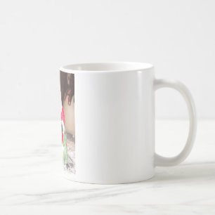 Vintage Fun Santa mit Schnee-Kunstprint Kaffeetasse