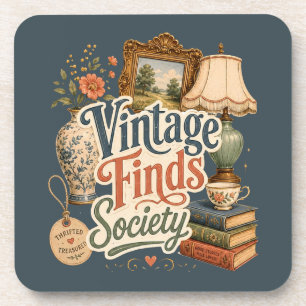Vintage-Funde Cottagecore-Schätze Getränkeuntersetzer