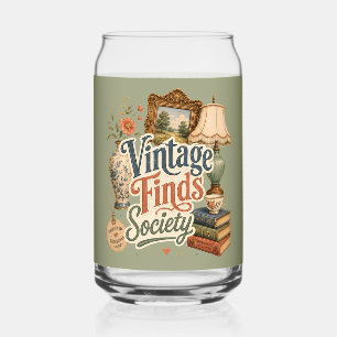 Vintage-Funde Cottagecore-Schätze Grün Dosenglas