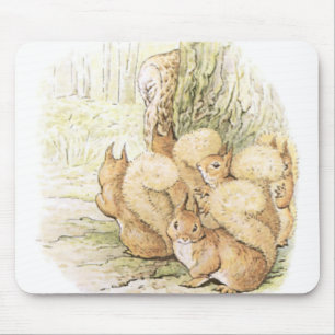 Vintage fünf Eichhörnchen Mousepad
