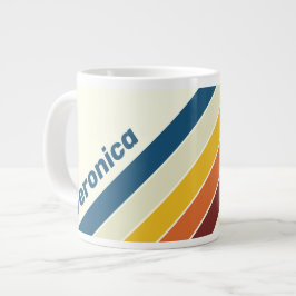 Vintage Fünf Streifen mit Namen Jumbo-Tasse